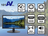101AV [MT-G4K185] 18.5" Scaled 4K Security Monitor with Super Sampling Anti-Aliasing (SSAA) | HDMI (Scaled 4K/8MP) | BNC/VGA | VESA Mount | Ultra-Smooth Detail for 24/7 CCTV & Home Office Surveillance