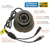 1080P TVI/AHD/CVI/CVBS 3.6mm Fixed Lens SONY STARVIS 2.4 MP Image Sensor IR In/Outdoor (Charcoal) - 101AVInc.