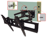 Full Motion Dual Arm LCD LED TV Wall Mount 23" ~ 65" Tilt Swivel Up to 88 lbs - 101AVInc.